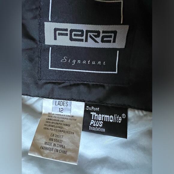 Vintage Fera Signatures Black Fair Isle Snowflake Embroidery Snow Jumpsuit - 12 - Picture 9 of 16